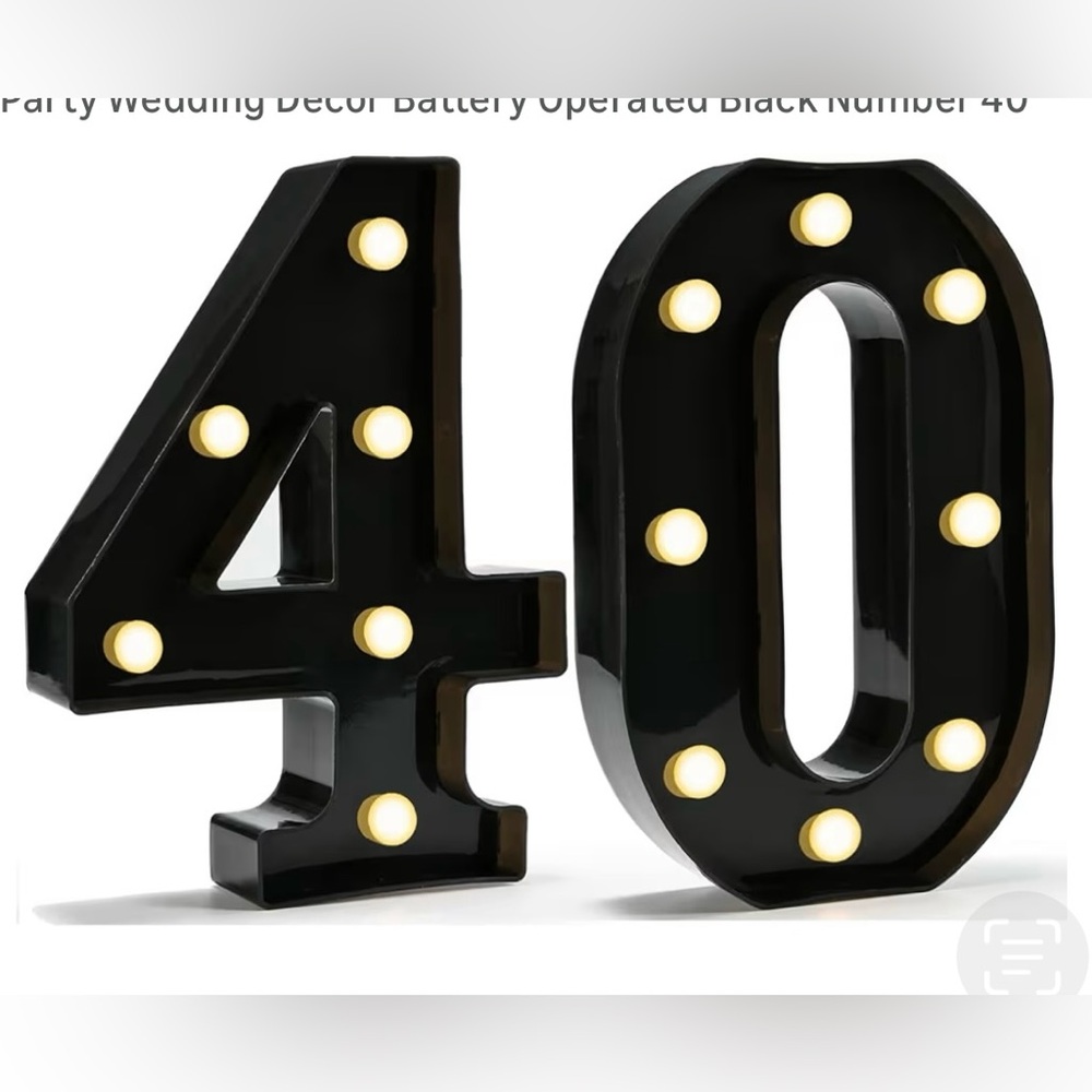 Number 40 Marquee Numbers